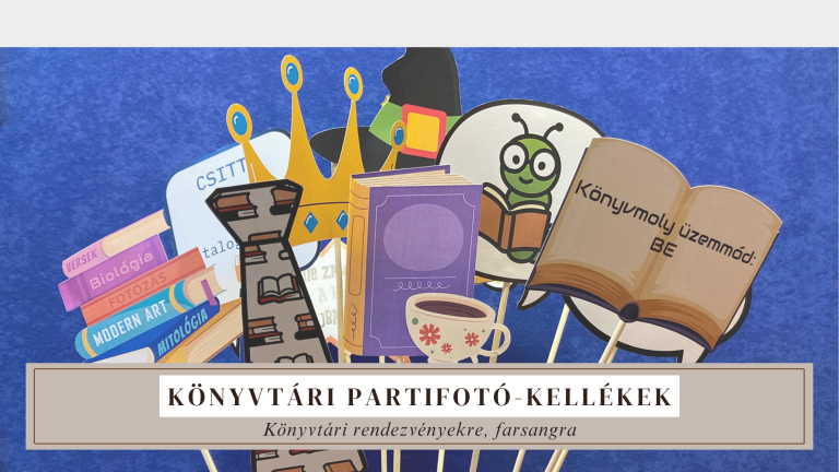 Könyvtári partifotó-kellékek