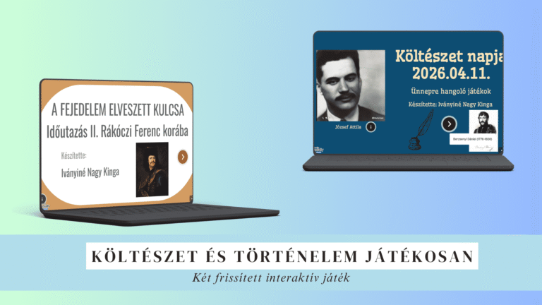 Két frissített interaktív játék – költészet és történelem játékosan